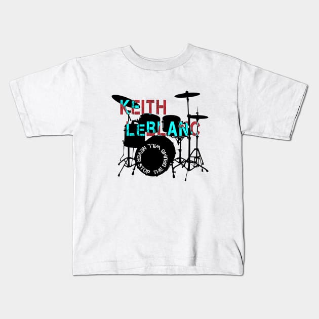 Keith LeBlanc Drums Music D7 Kids T-Shirt by Onlymusicians